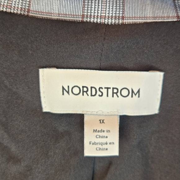 Nordstrom Womens Blazer Jackets Sz 1X Plaid Gray-Brown Career Business Office - Picture 6 of 14